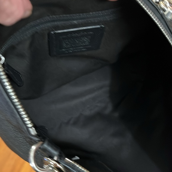 Coach Kacey Satchel Bag in Black Refined Pebble Leather - Picture 7 of 10